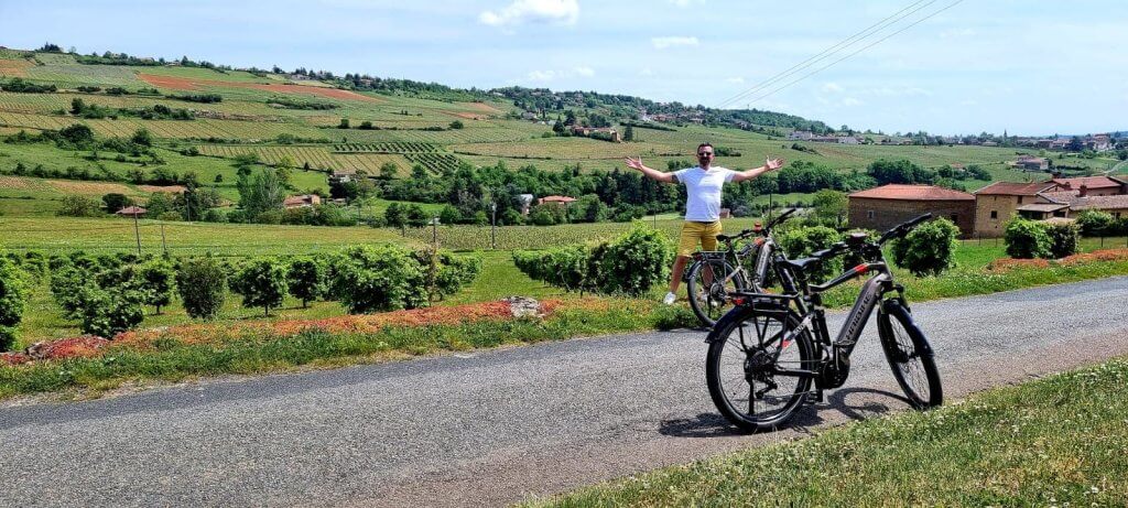 Balade en vélo électrique en Beaujolais